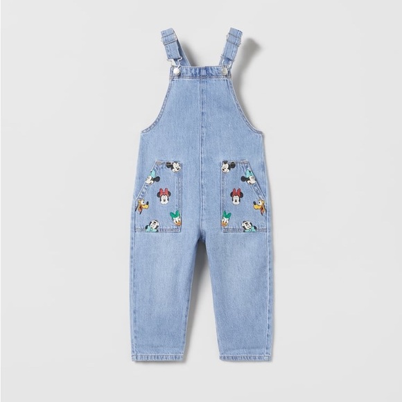 Disney Bottoms Zara Disney Denim Overalls Poshmark